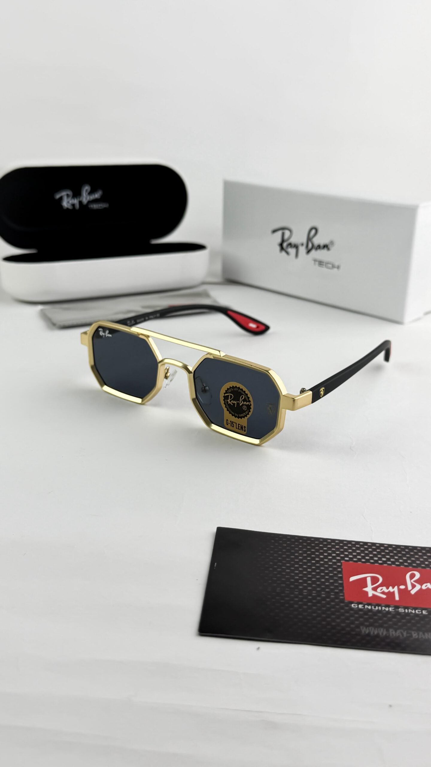 RAYBAN GOLD BLACK 05 107